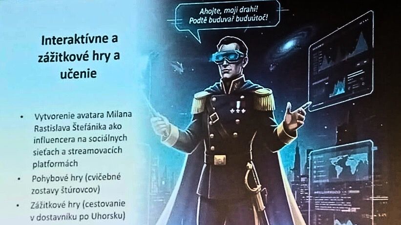 Štefánik jako avatar, mezi exponáty kořalka. Na Slovensku se rodí nové muzeum